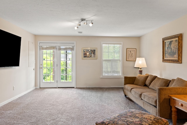 829 Lauderdale Dr, Lexington, KY 40515 - living room with carpet flooring and a textured ceiling