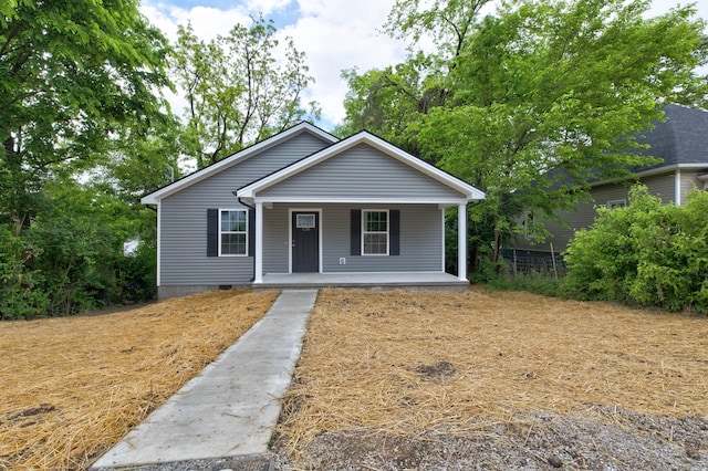 bungalow featuring a porch