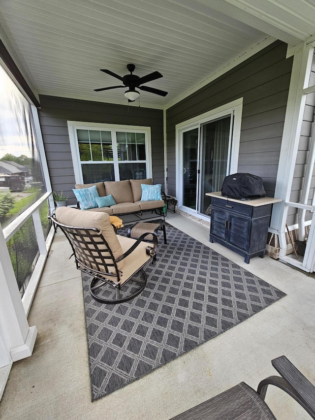 229 Old Station Rd, Frankfort, KY 40601 - view of patio / terrace featuring ceiling fan and an outdoor hangout area