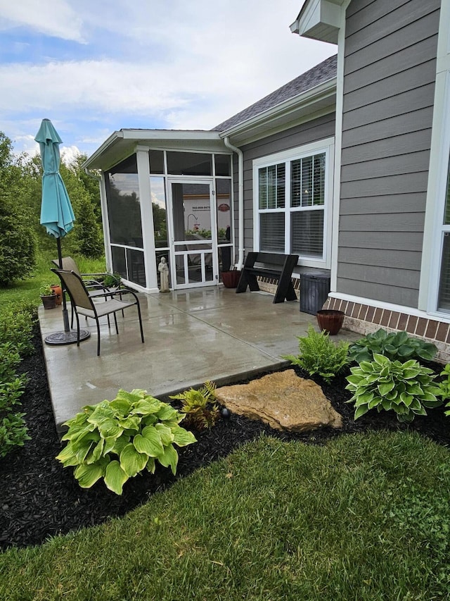 229 Old Station Rd, Frankfort, KY 40601 - view of patio / terrace featuring a sunroom