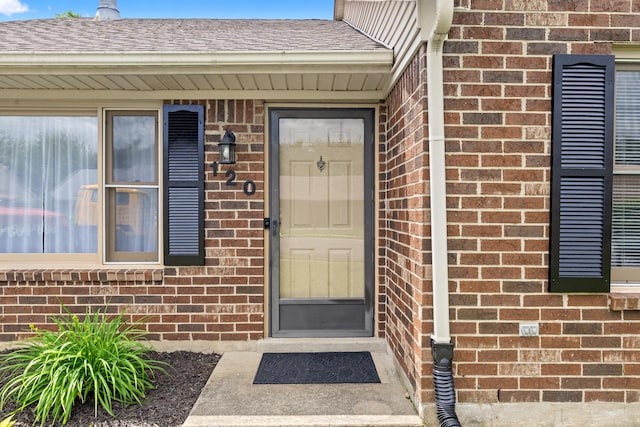 120 Chestnut Ln, Versailles, KY 40383 - property entrance featuring brick siding and a shingled roof