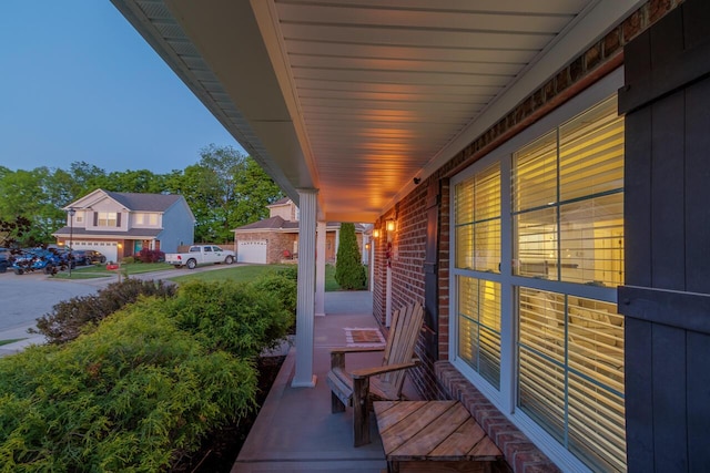 view of patio / terrace with a porch