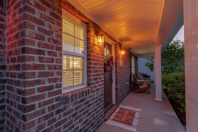 view of patio / terrace featuring covered porch