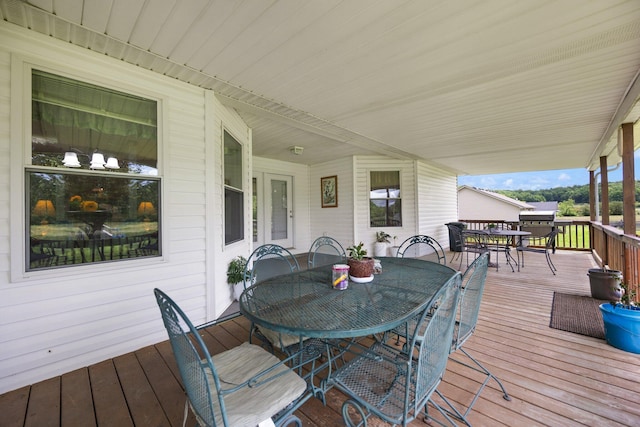 209 Brook Dr, Jeffersonville, KY 40337 - wooden deck with outdoor dining space