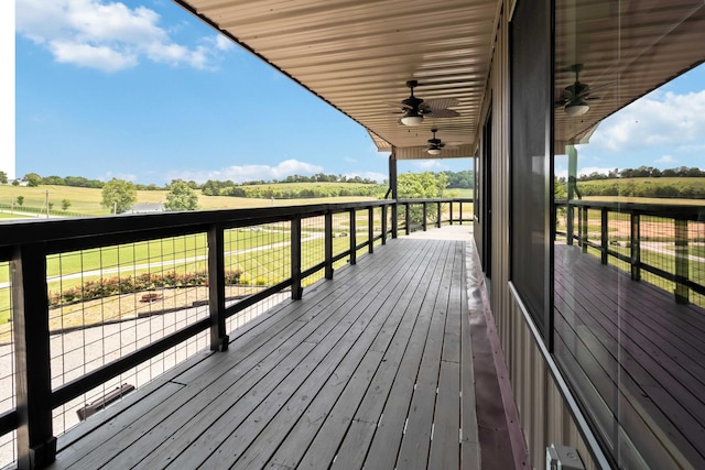 61 Cumberland Cv, Nancy, KY 42544 - wooden deck featuring a ceiling fan