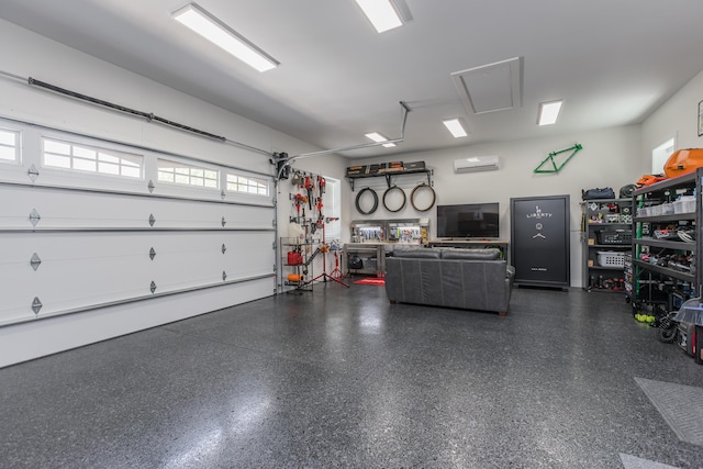 269 Ashley Camp Rd, Harrodsburg, KY 40330 - garage with a wall mounted air conditioner