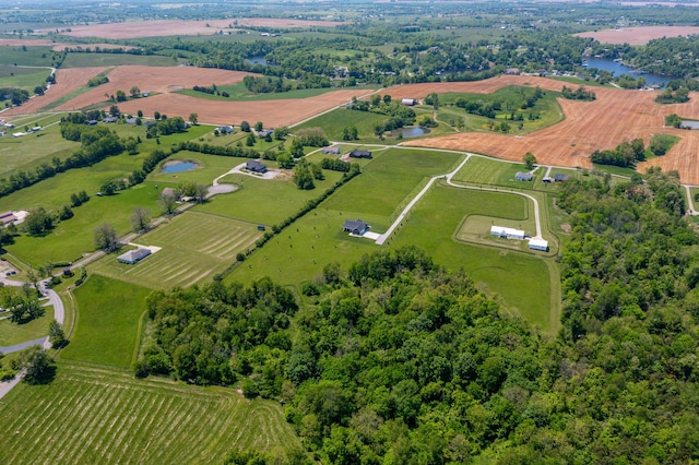 269 Ashley Camp Rd, Harrodsburg, KY 40330 - aerial overview of property's location with rural landscape, abundant farmland, and a large body of water