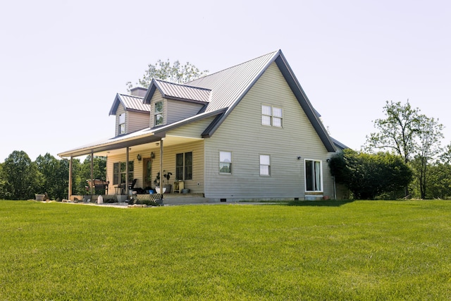 388 Mc Roberts Rd, Wallingford, KY 41093 - rear view of house with a lawn, crawl space, and a patio