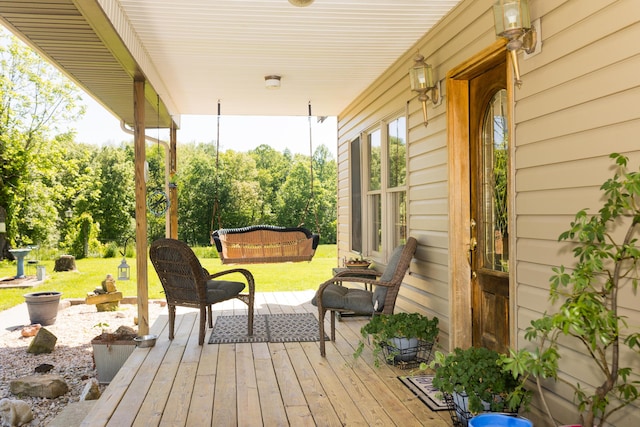 388 Mc Roberts Rd, Wallingford, KY 41093 - wooden deck with a yard