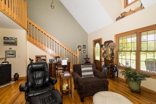 388 Mc Roberts Rd, Wallingford, KY 41093 - office space with high vaulted ceiling, plenty of natural light, wood finished floors, and baseboards