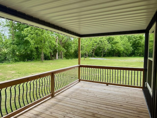 439 Logan Antle Rd, Jamestown, KY 42629 - wooden deck with a lawn and view of scattered trees