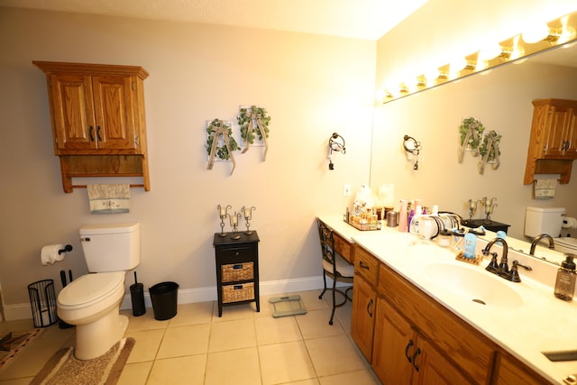 71 View Point Dr, Somerset, KY 42503 - bathroom with toilet, vanity, tile patterned floors, and baseboards