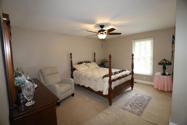 71 View Point Dr, Somerset, KY 42503 - bedroom with light carpet, baseboards, and a ceiling fan