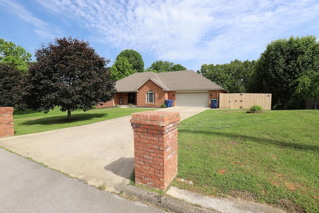 71 View Point Dr, Somerset, KY 42503 - single story home with an attached garage, driveway, a front yard, a gate, and brick siding