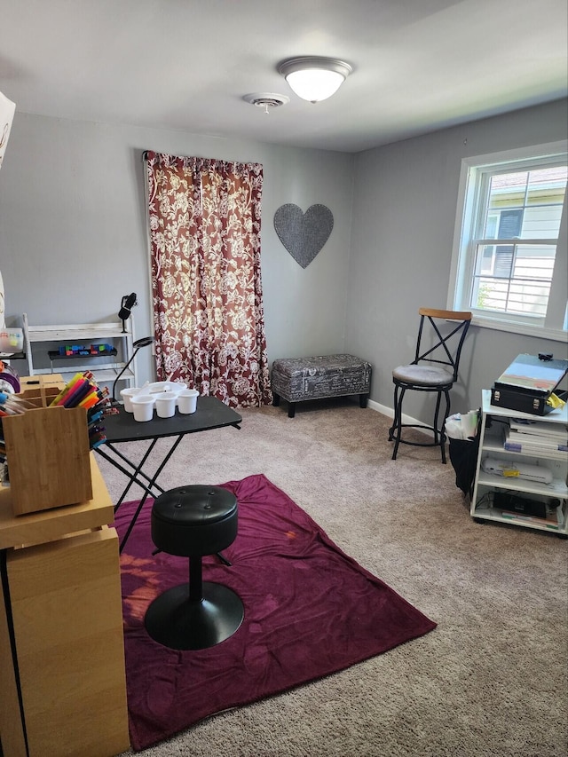 view of carpeted living room