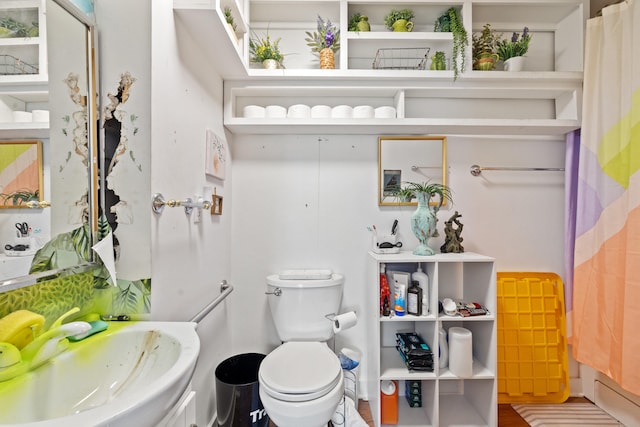 bathroom featuring a sink and toilet