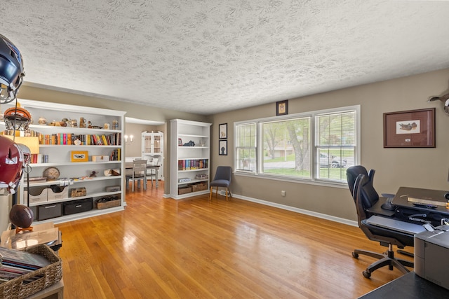 3540 Cornwall Dr, Lexington, KY 40503 - office area with wood finished floors, baseboards, and a textured ceiling
