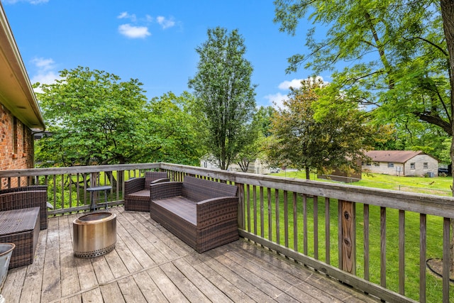 3540 Cornwall Dr, Lexington, KY 40503 - deck featuring a lawn and an outdoor hangout area