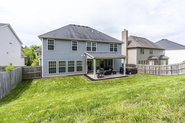 465 Manitoba Ln, Lexington, KY 40515 - rear view of property featuring a hot tub and a patio