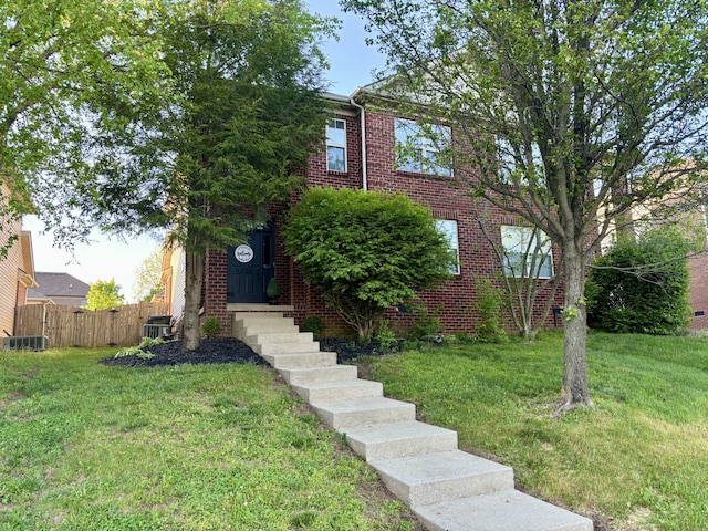 4336 Clearwater Way, Lexington, KY 40515 - view of front of home with brick siding and central AC unit