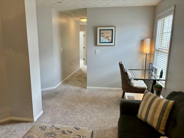 4336 Clearwater Way, Lexington, KY 40515 - carpeted office space with baseboards and a textured ceiling