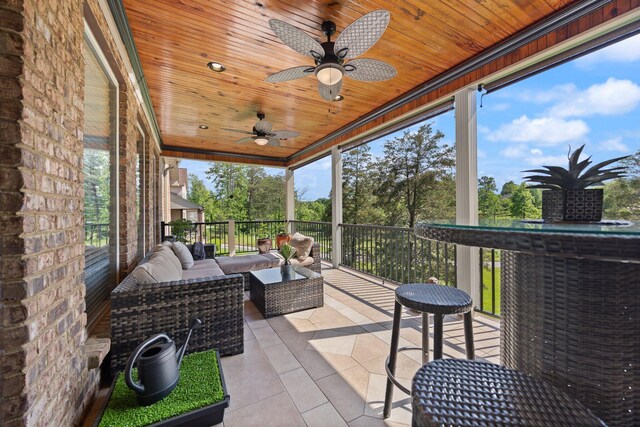 43 Enclave Dr, Somerset, KY 42503 - sunroom / solarium with outdoor lounge area and ceiling fan