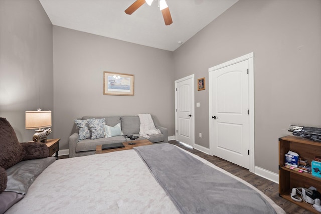 43 Enclave Dr, Somerset, KY 42503 - bedroom featuring baseboards, wood finished floors, and ceiling fan