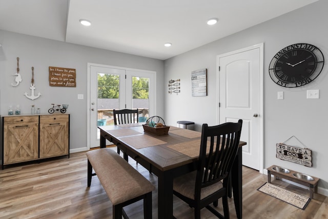 350 Misty Dr, Somerset, KY 42503 - dining area featuring light wood finished floors, recessed lighting, and baseboards