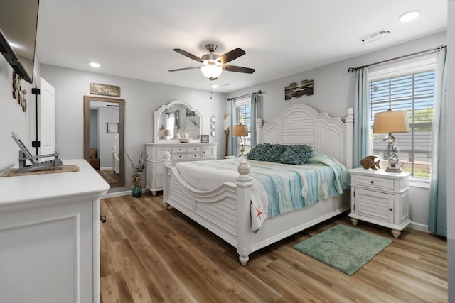 350 Misty Dr, Somerset, KY 42503 - bedroom featuring wood finished floors, recessed lighting, a ceiling fan, and baseboards