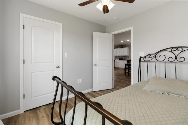 350 Misty Dr, Somerset, KY 42503 - bedroom featuring wood finished floors, baseboards, and ceiling fan