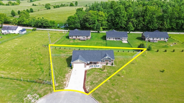 350 Misty Dr, Somerset, KY 42503 - view from above of property with property parcel outlined