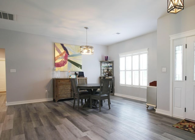 156 Kaydons Way, Somerset, KY 42503 - dining room featuring wood finished floors, a chandelier, and baseboards