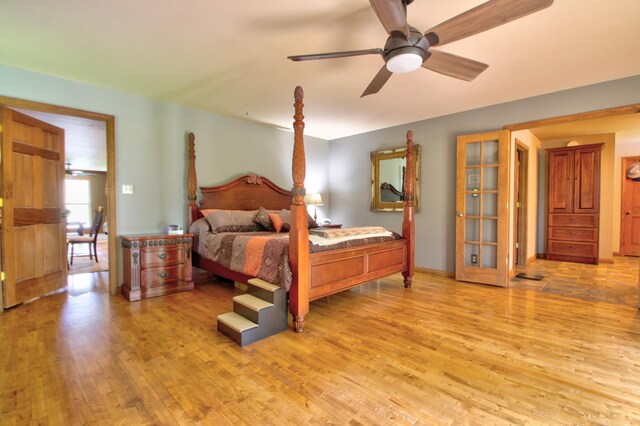 73 Redwood Ln, East Bernstadt, KY 40729 - bedroom featuring light wood-type flooring, baseboards, and ceiling fan