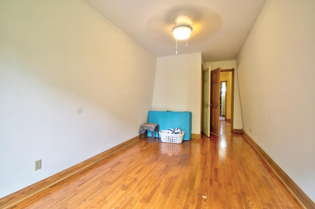 73 Redwood Ln, East Bernstadt, KY 40729 - unfurnished room featuring ceiling fan, wood-type flooring, and baseboards