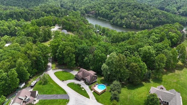73 Redwood Ln, East Bernstadt, KY 40729 - bird's eye view of a forest and a large body of water