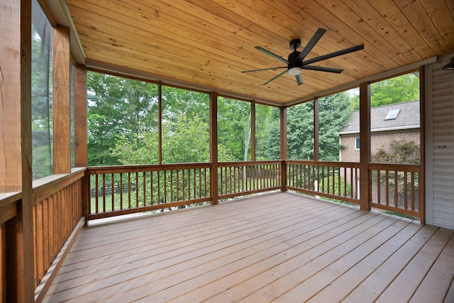 187 Woodside Dr, Somerset, KY 42503 - unfurnished sunroom featuring a ceiling fan