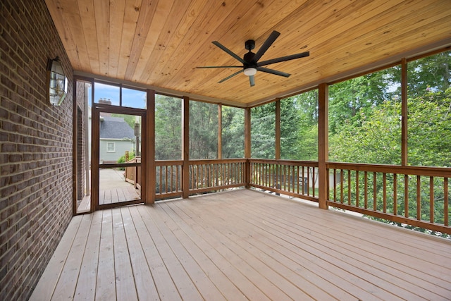 187 Woodside Dr, Somerset, KY 42503 - unfurnished sunroom featuring ceiling fan