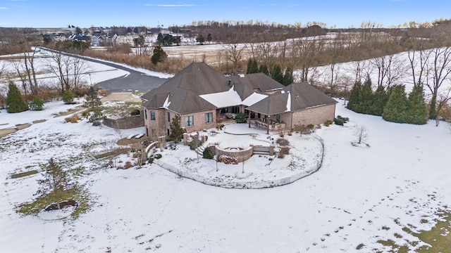 view of snowy aerial view
