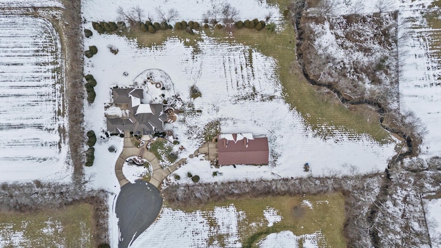 view of snowy aerial view