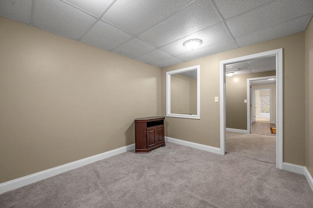 1100 Lloyd Rd, Georgetown, KY 40324 - spare room with a drop ceiling, light colored carpet, and baseboards