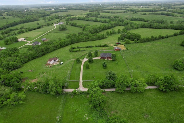 overview of rural landscape with agricultural land and large plots for crops