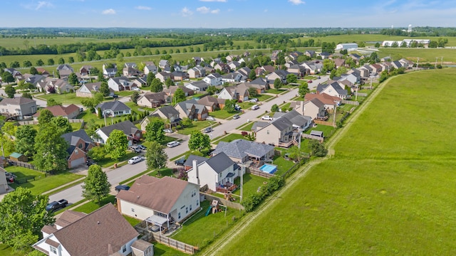 aerial view of residential area