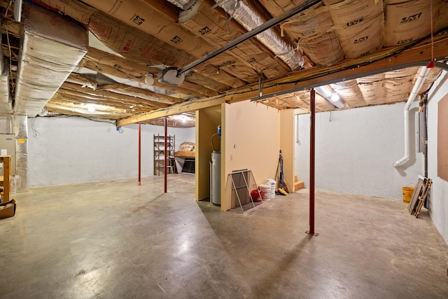 1648 Burdette Knob Rd, Lancaster, KY 40444 - unfinished basement with gas water heater
