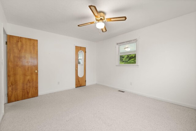 279 Hatton Creek Rd, Stanton, KY 40380 - empty room with a ceiling fan, light carpet, and baseboards