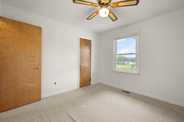 279 Hatton Creek Rd, Stanton, KY 40380 - empty room with ceiling fan, carpet floors, and baseboards