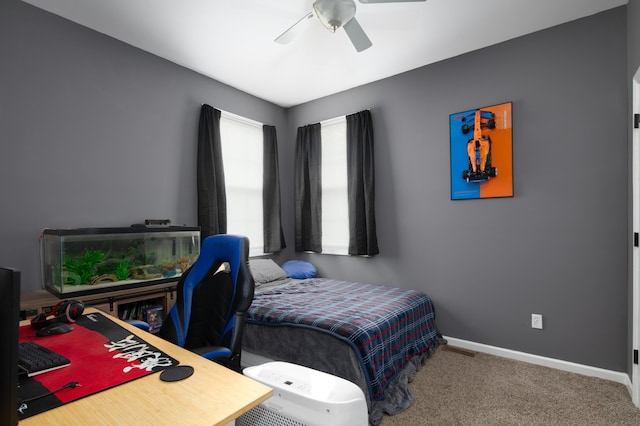 1335 Curtis Pike, Richmond, KY 40475 - bedroom featuring baseboards, carpet flooring, and a ceiling fan