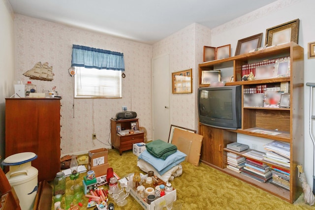 301 Vaught St, Somerset, KY 42501 - sitting room featuring wallpapered walls and carpet flooring