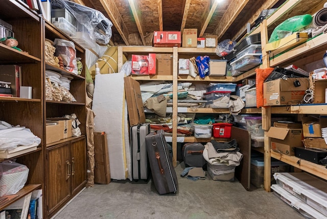 view of storage room