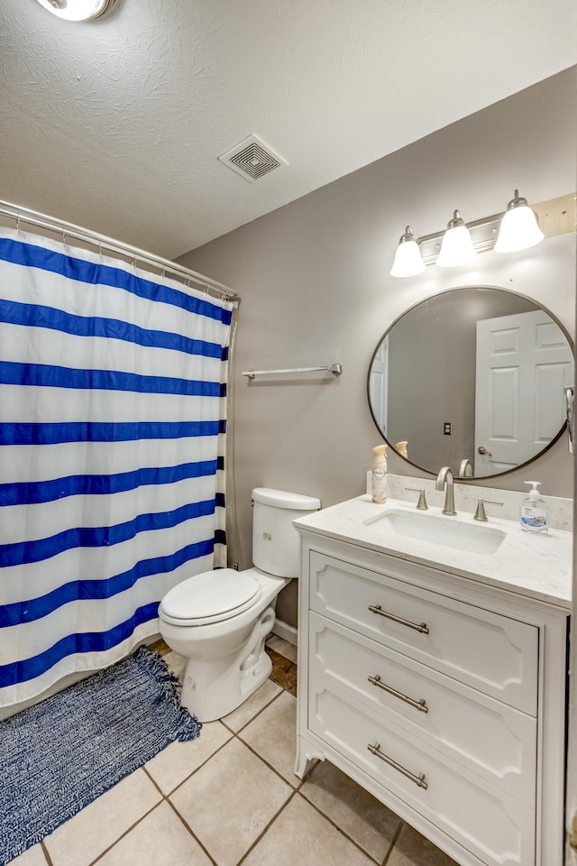 44 Gwinn Island Cir, Danville, KY 40422 - bathroom featuring toilet, vanity, tile patterned floors, and a shower with curtain