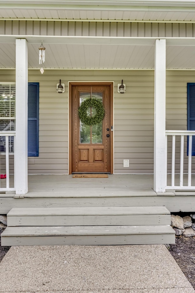 44 Gwinn Island Cir, Danville, KY 40422 - view of exterior entry featuring covered porch